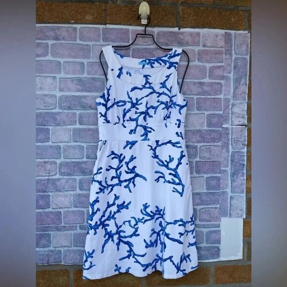 J. McLaughlin Coral Print Dress size medium - Picture 1 of 8